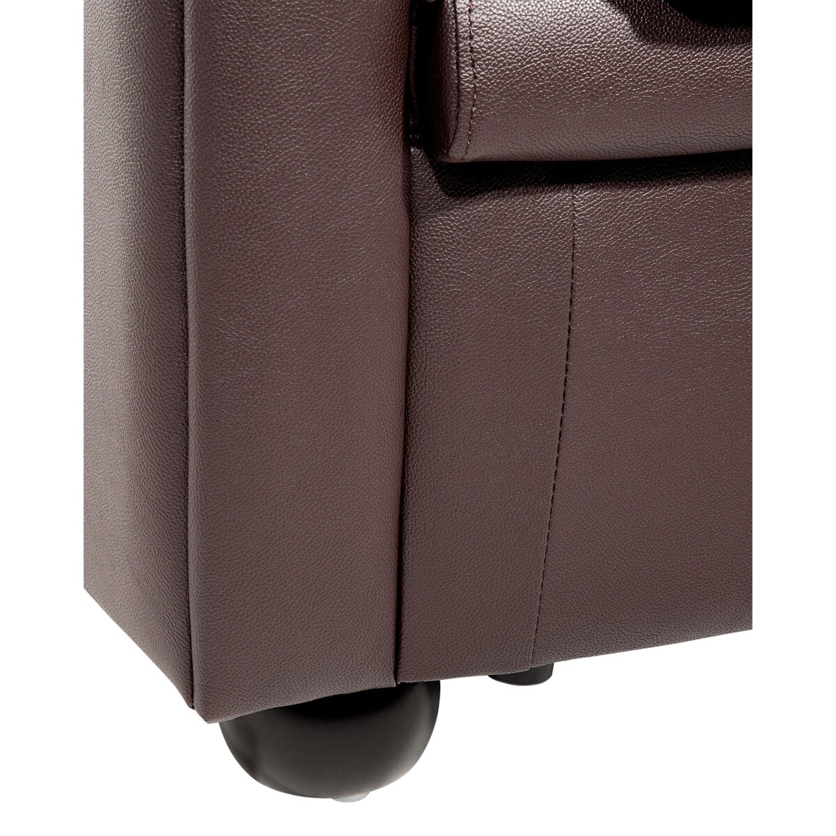 Fotel skórzany brązowy CHESTERFIELD