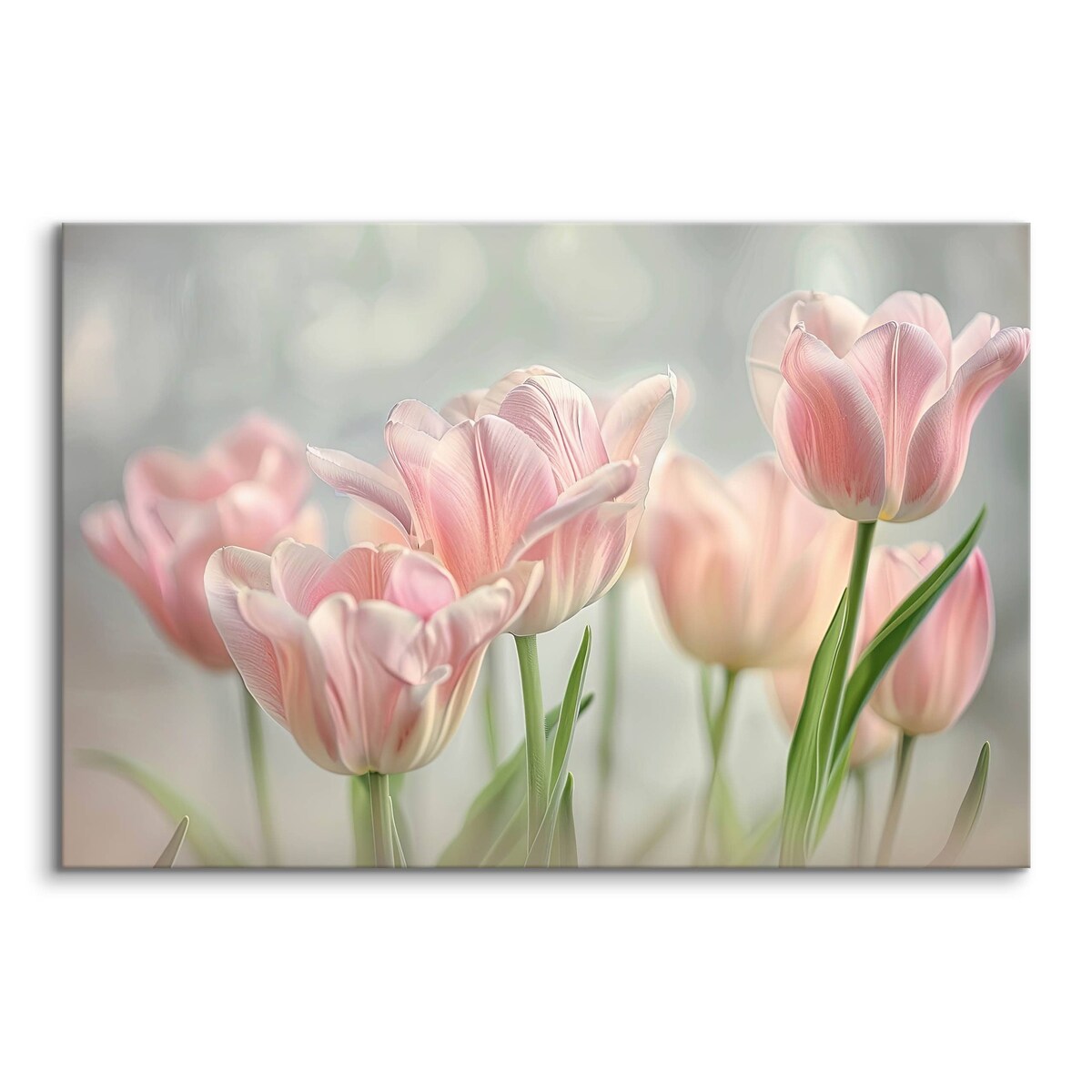 Obraz Canvas Różowe Tulipany Kwiaty Rośliny Natura Do Jadalni Salonu 120x80cm