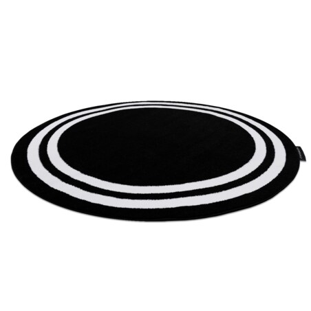 Dywan HAMPTON Ramka koło czarny koło 200 cm