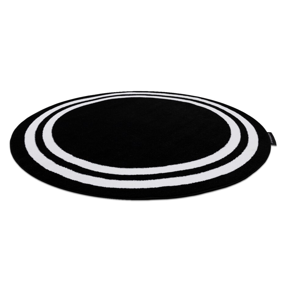 Dywan HAMPTON Ramka koło czarny koło 200 cm