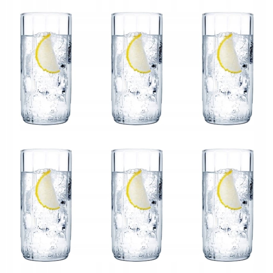 6x SZKLANKI wysokie NA DRINKI WODĘ 310ml PASABAHCE