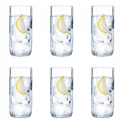6x SZKLANKI wysokie NA DRINKI WODĘ 310ml PASABAHCE