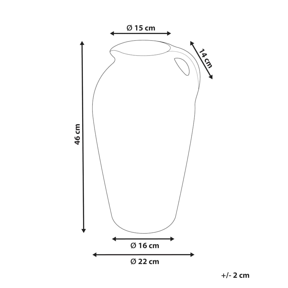 Terakota Wazon dekoracyjny 46 Beżowy TAIPING