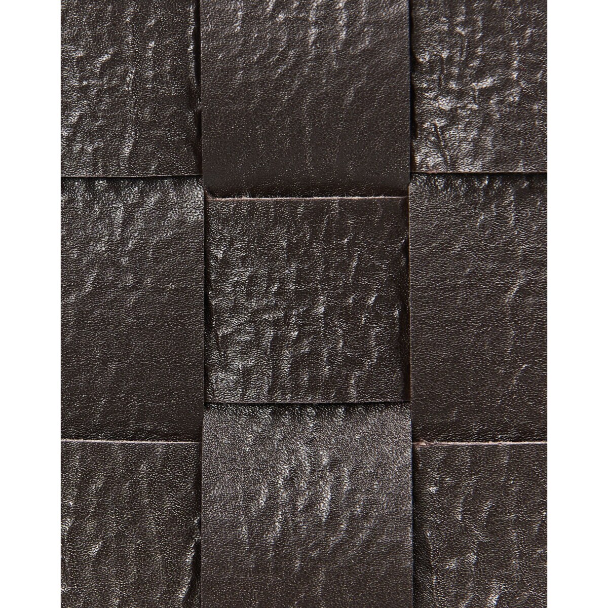 Zestaw 2 koszy z ekoskóry ciemnobrązowy SIPPAR