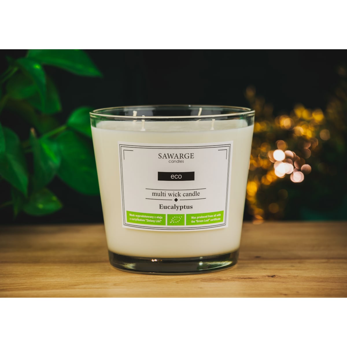 Ekologiczna Zapachowa Świeca Sojowa /70h/ Eucalyptus 800 g