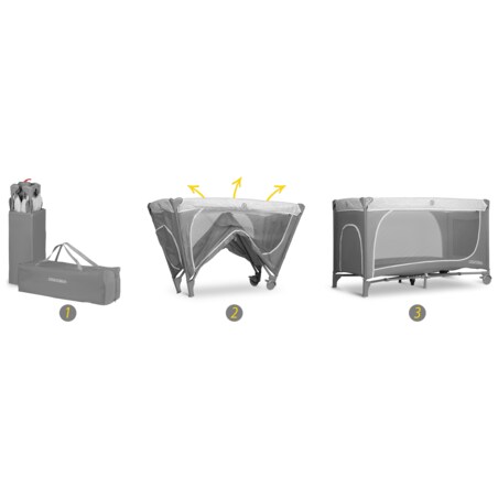 Łóżeczko turystyczne dla dziecka składane podróżne kojec Ricokids + materac + torba