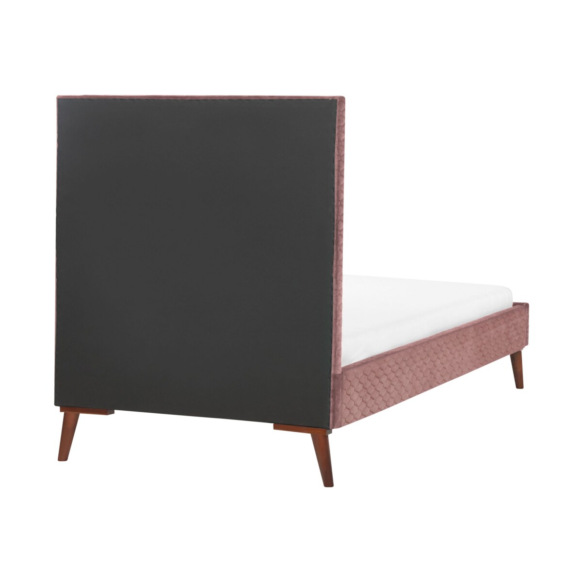 Łóżko welurowe 90 x 200 cm różowe BAYONNE