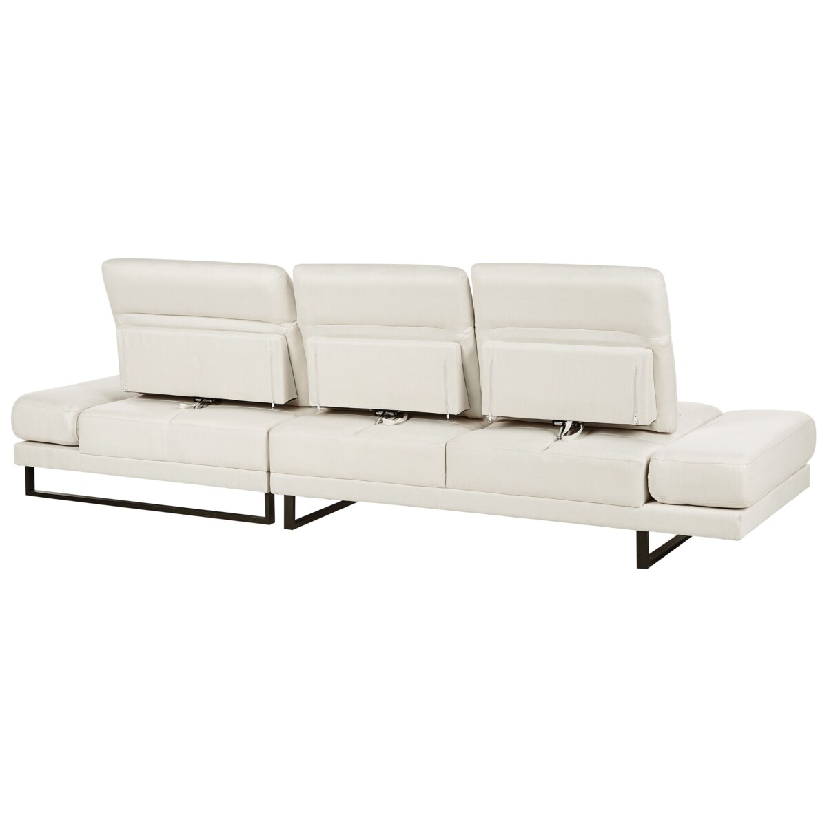 Narożnik IKAST Jasnobeżowy dla 4 osób Lewostronny