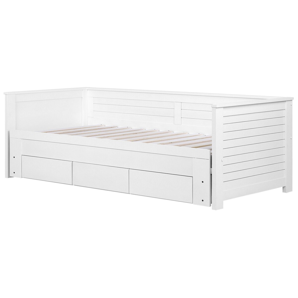 Łóżko wysuwane drewniane 90 x 200 cm białe CAHORS