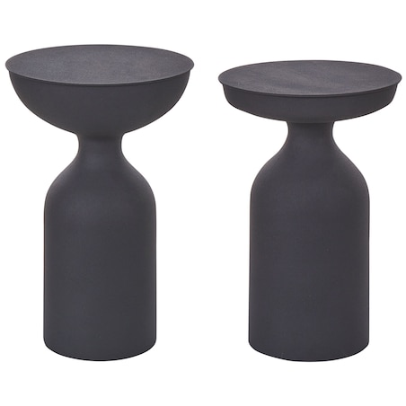 Zestaw 2 stolików pomocniczych COTA/TENJO Metal Czarny