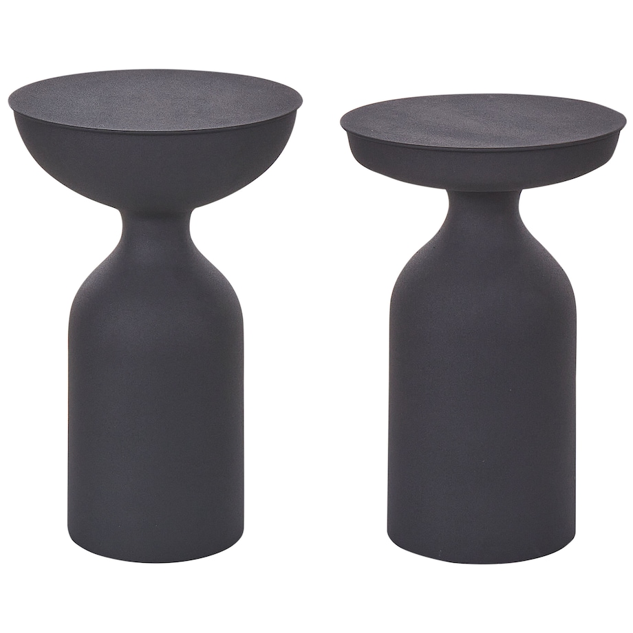 Zestaw 2 stolików pomocniczych COTA/TENJO Metal Czarny