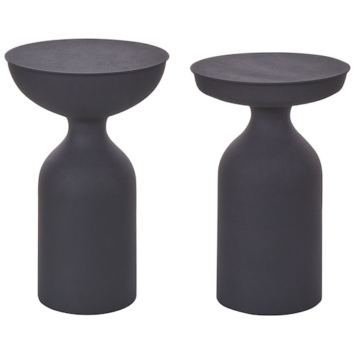 Zestaw 2 stolików pomocniczych COTA/TENJO Metal Czarny