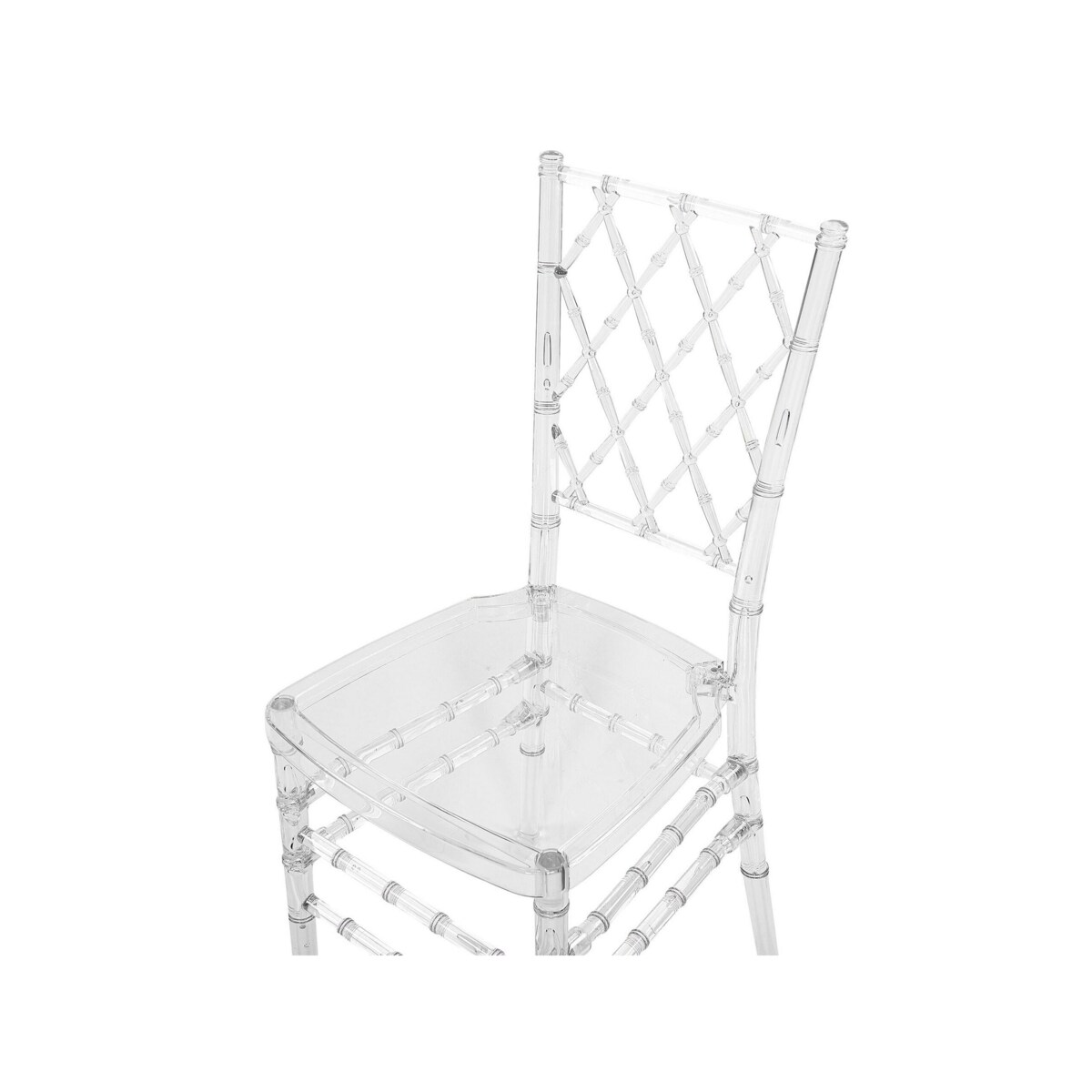 Zestaw 2 krzeseł do jadalni przezroczysty CLARION