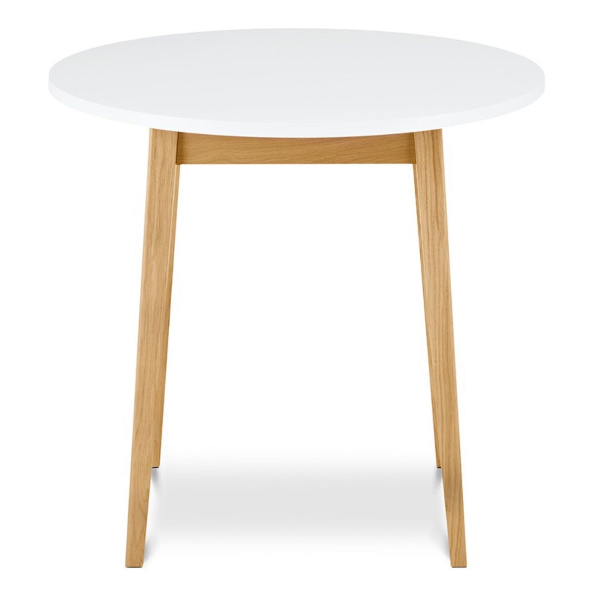 KONSIMO FRISK Biały okrągły stół w stylu skandynawskim