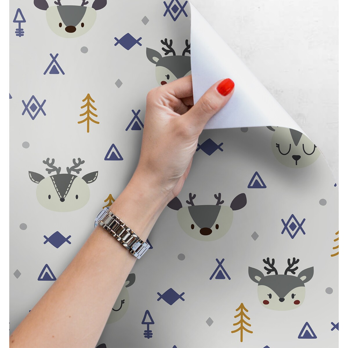 Tapeta Świąteczne reniferki, 416x254cm