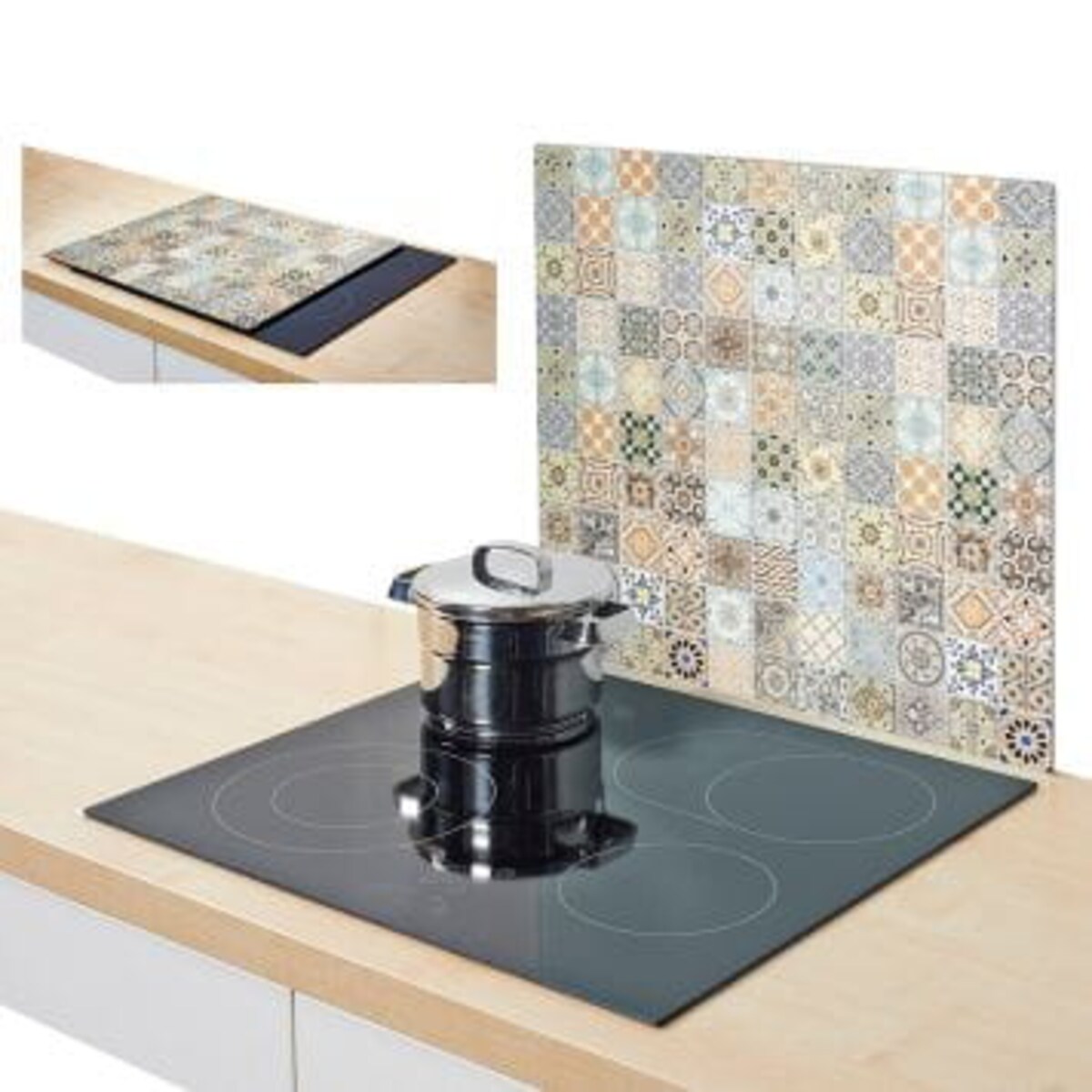 Szklana Płyta Ochronna na Kuchenkę Kuchenna Zeller Glass 56 x 50 cm Antique