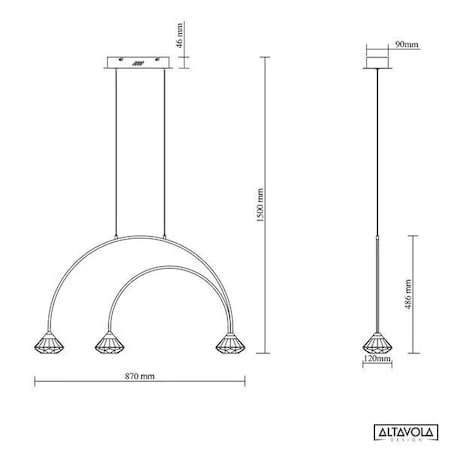 Lampa wisząca TIFFANY No.3 CL1