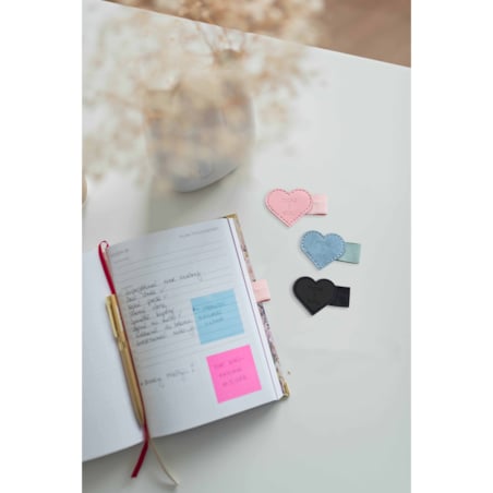 UCHWYT WKLEJANY NA DŁUGOPIS SERCE - LIGHT BLUE!