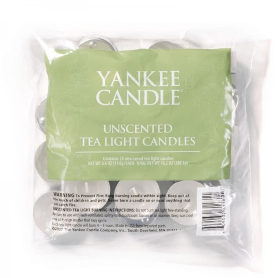 Yankee Candle tealighty BEZZAPACHOWY