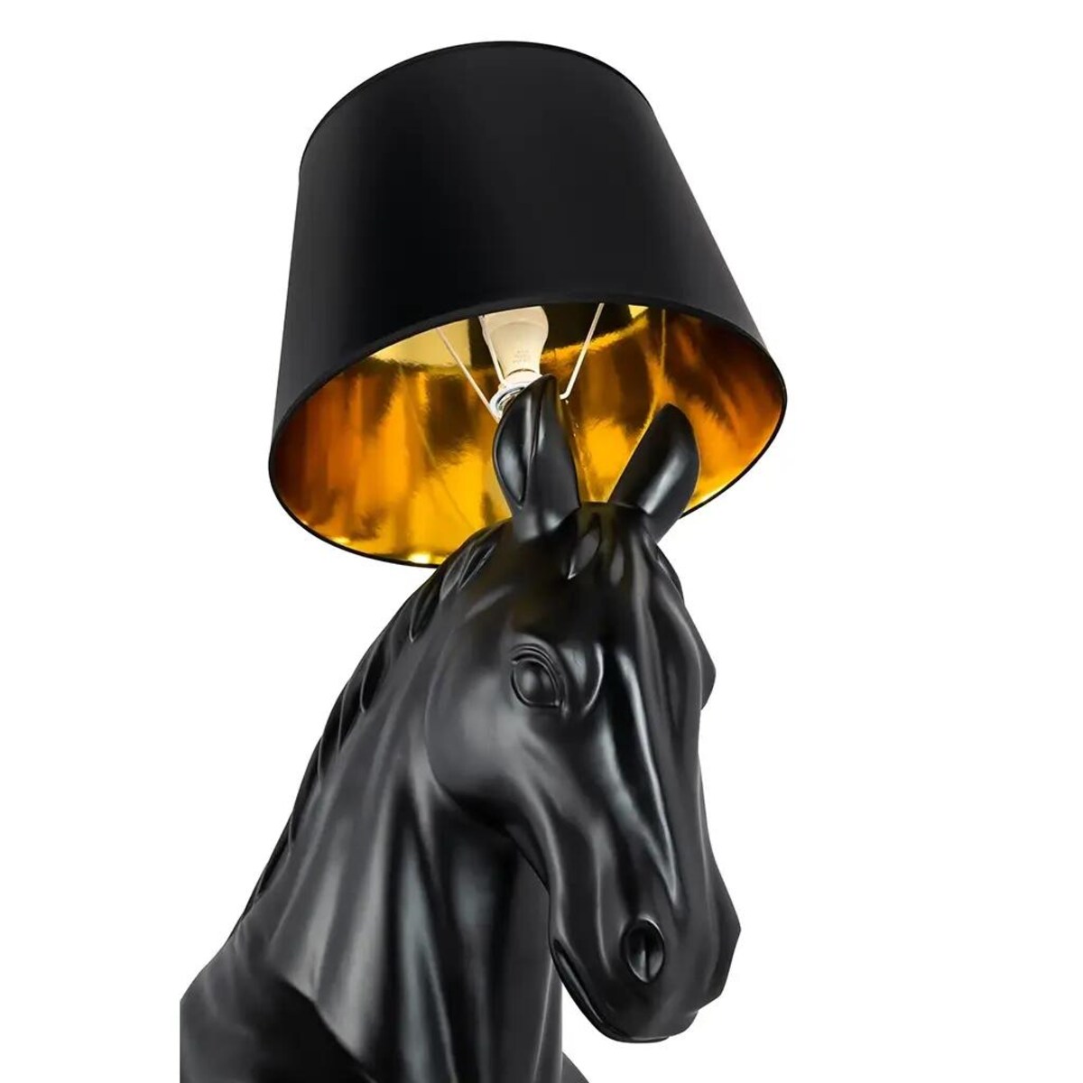 Sypialniana lampa podłogowa Horse M czarny koń nowoczesny