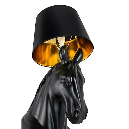 Sypialniana lampa podłogowa Horse M czarny koń nowoczesny