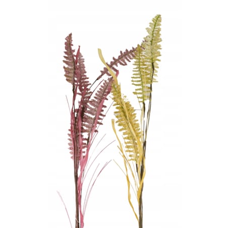 2 szt. SZTUCZNA PAPROĆ gałązka żółta / czerwona