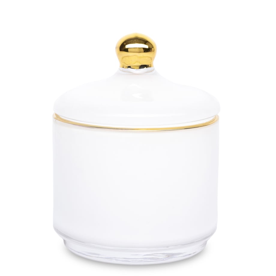 Pojemnik dekoracyjny szklany 13x10,5x10,5 cm