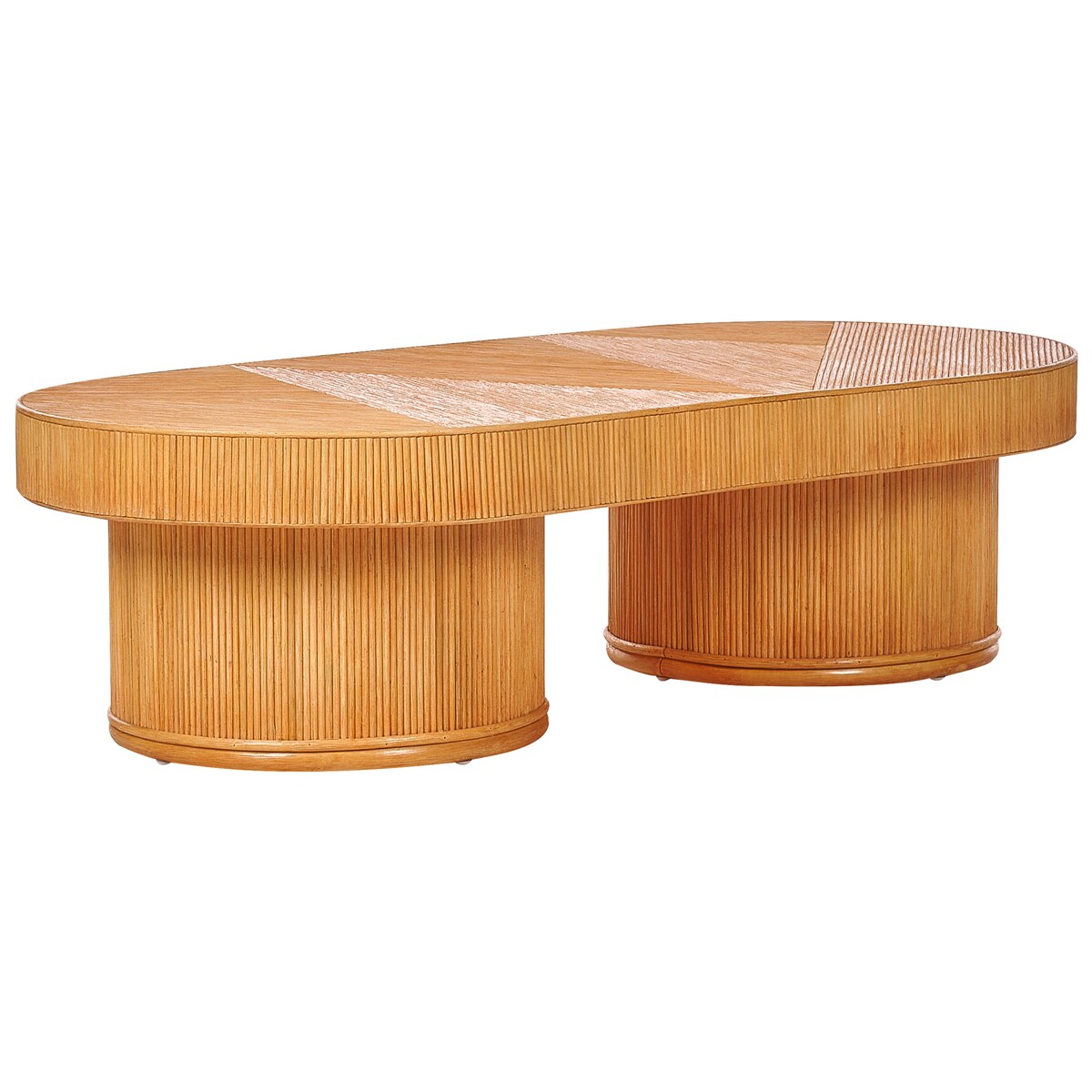 Stolik kawowy ogrodowy AIROLE 150 cm 70 cm Rattan Brązowy