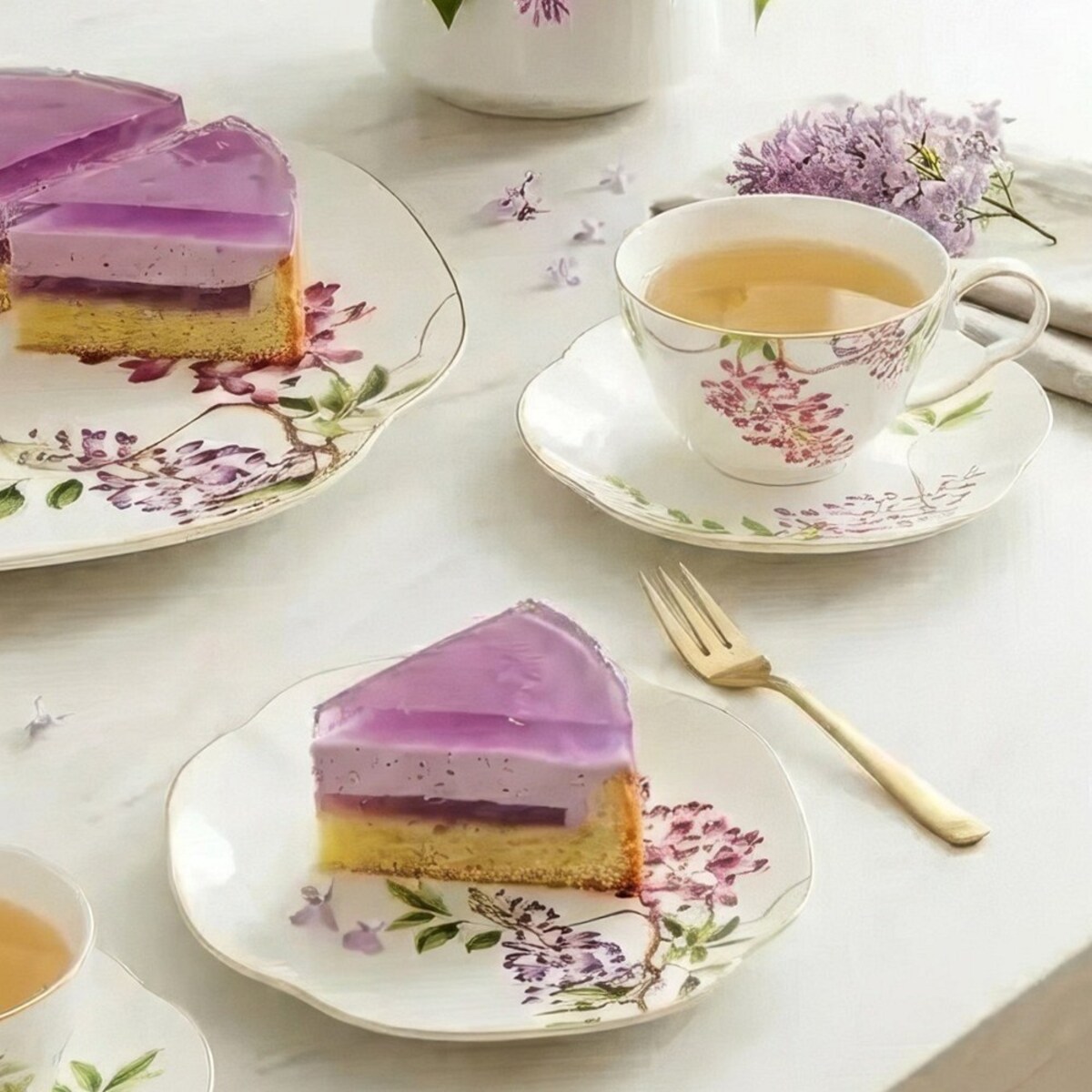 VILLA ITALIA Talerzyk deserowy porcelanowy 16,5 x 16,5 cm SENSUAL GARDEN