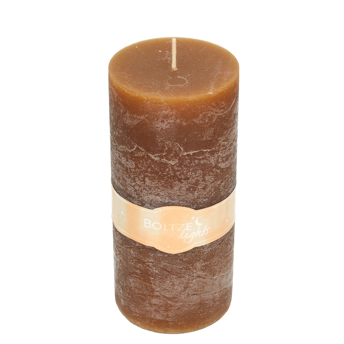 Świeca Lea 20cm brown, 9 x 20 cm