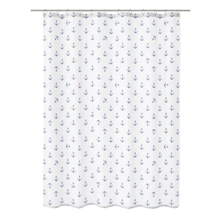 Kleine Wolke Anchor Tekstylna Zasłona prysznicowa niebieski 240x180 cm