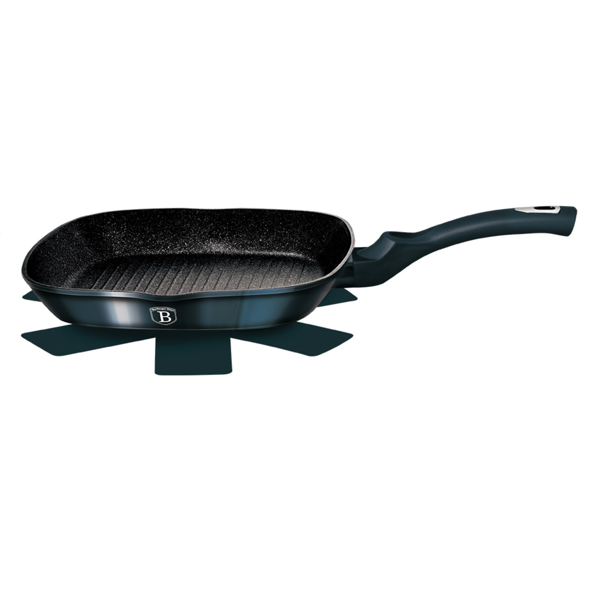 Patelnia z powłoką granitową grill 28cm BERLINGER HAUS Metallic Aquamarine