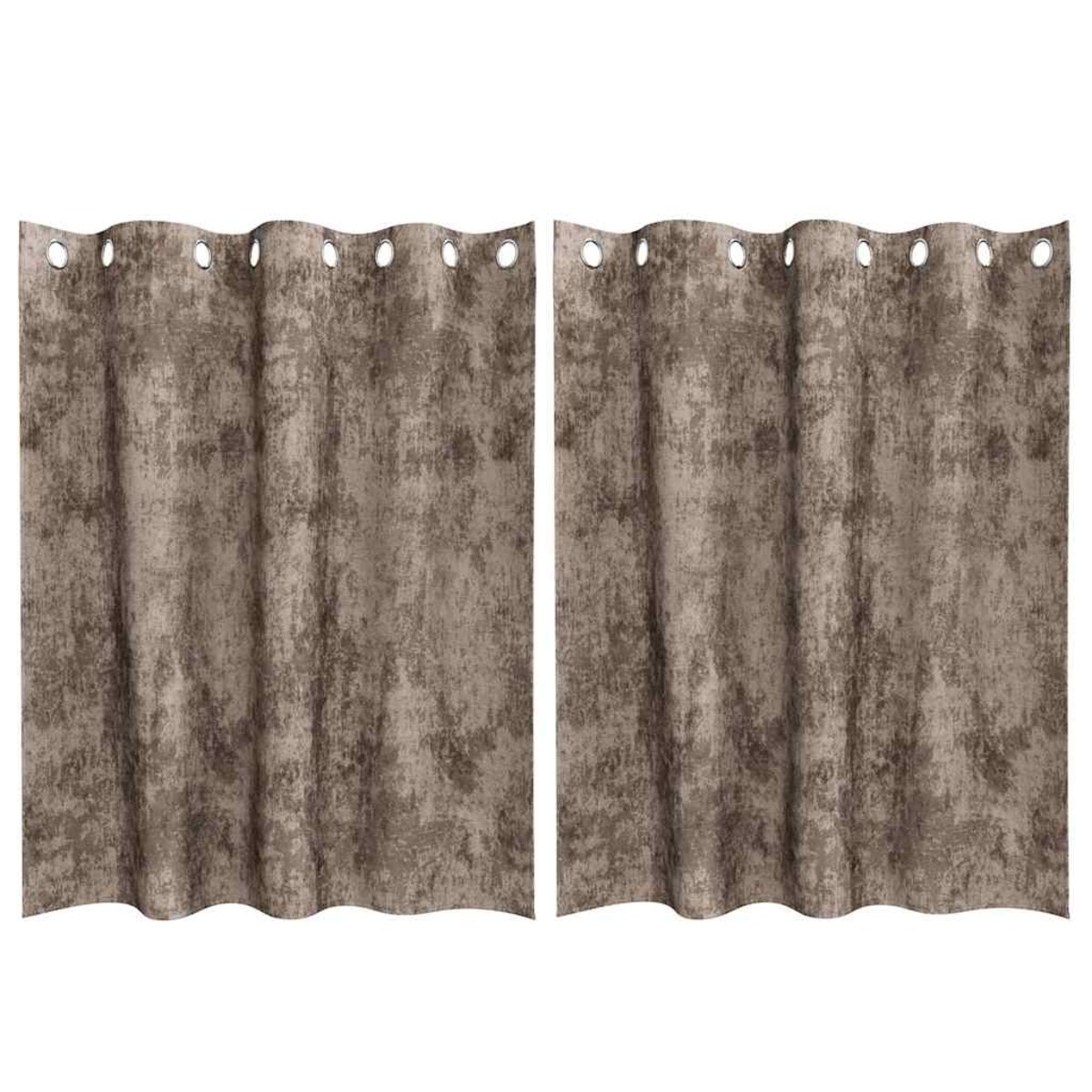 vidaXL Zasłona z zasłonami 2 pcs Cappuccino 140 x 140 cm Aksamit