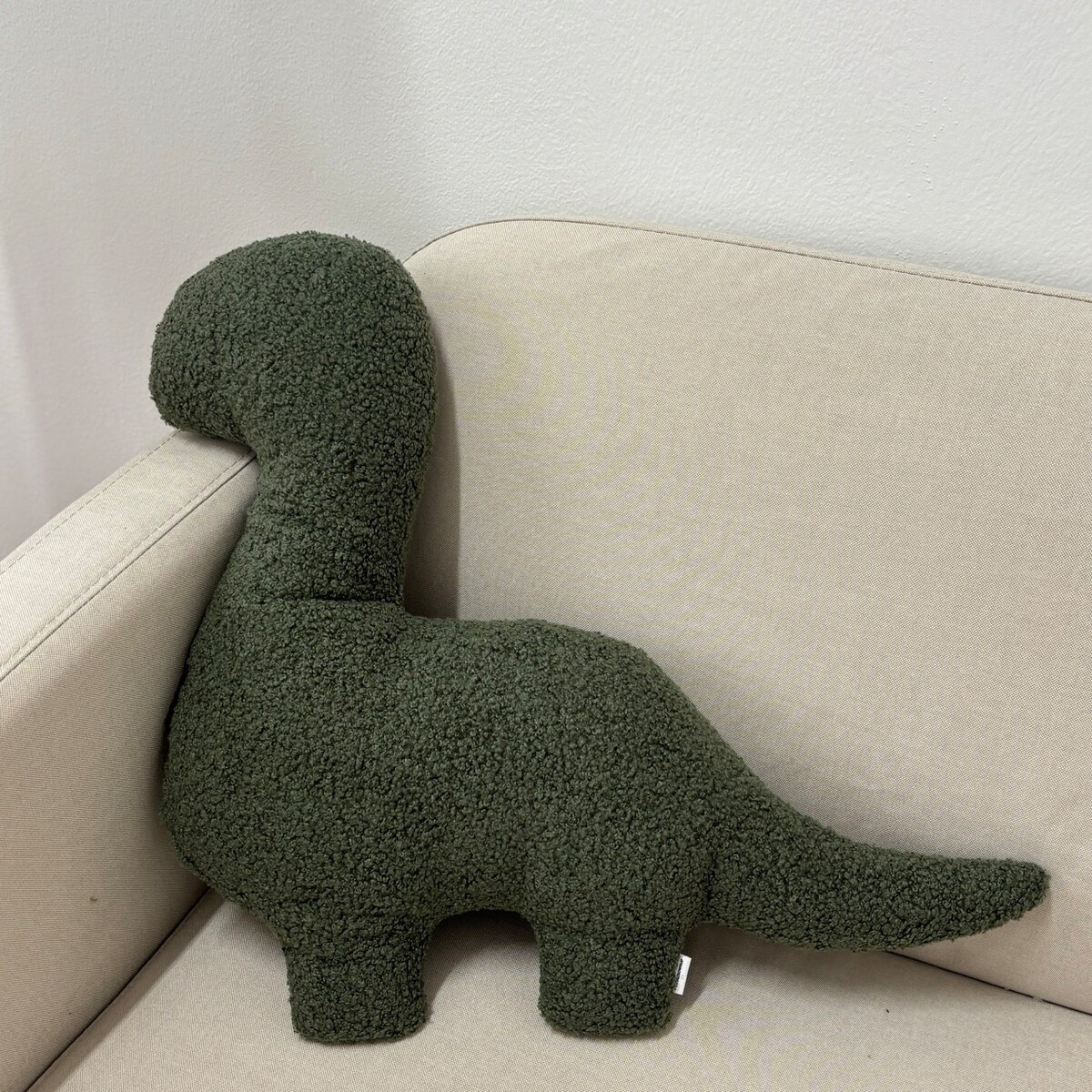 Poduszka Dinozaur boucle zielony