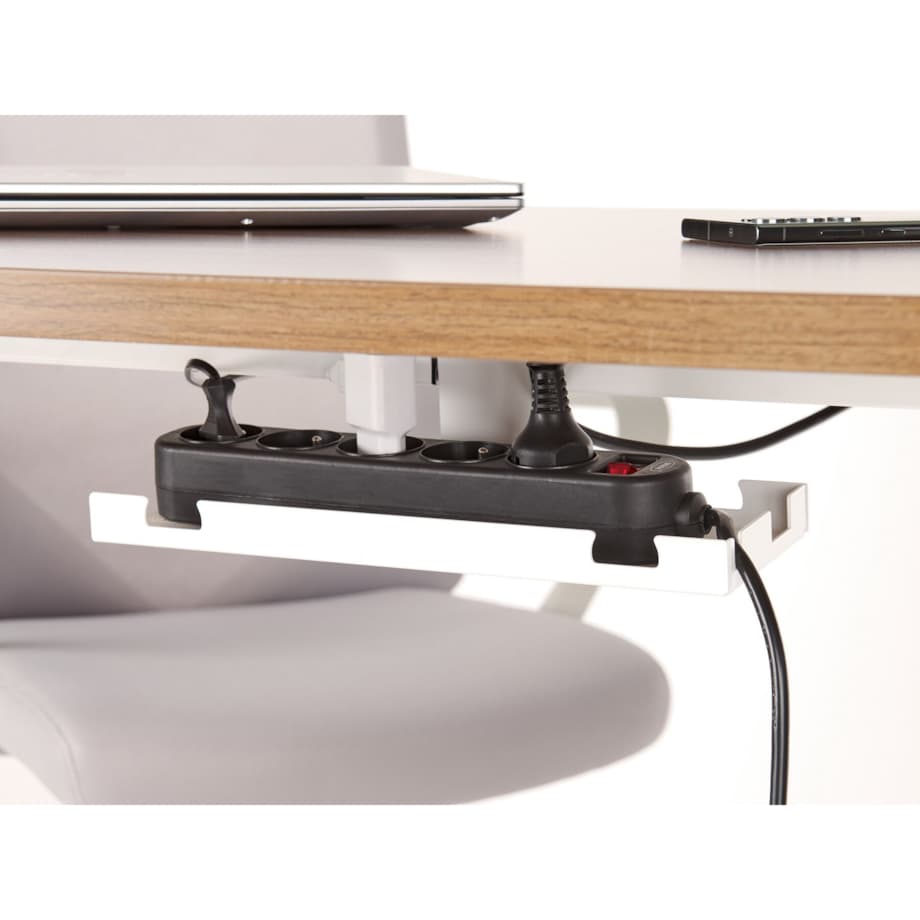 Organizer kabli pod biurko regulowane manualnie biały TRACIE
