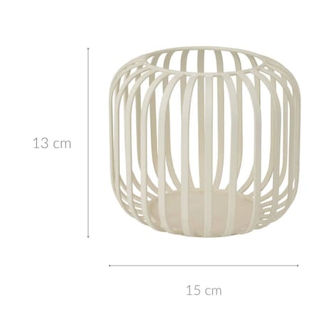 Lampion metalowy mały minimalistyczny, Ø 15 x 13 cm