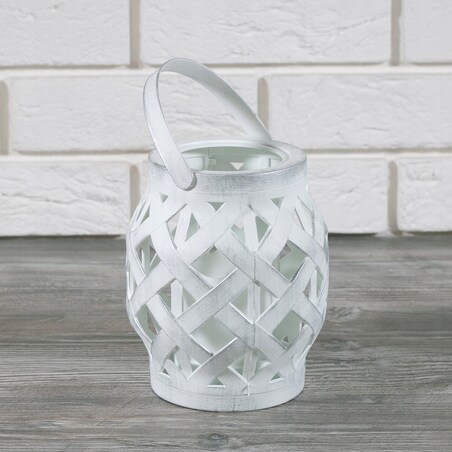 LAMPION LED biały 16x14cm