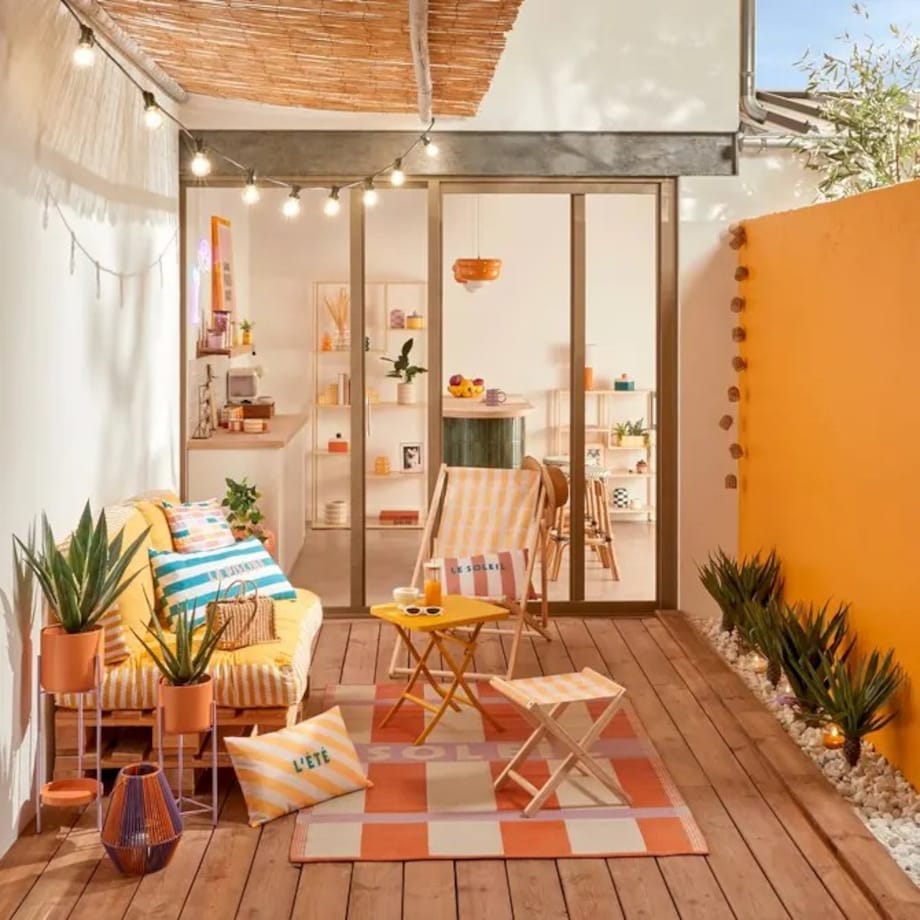 Komplet kwietników metalowych, pomarńczowo-liliowe, Pool