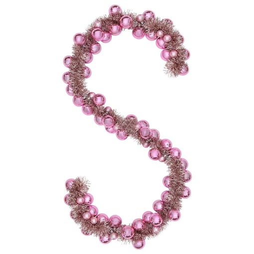 vidaXL Girlanda z bombek świątecznych Różowy 186 cm polistyren