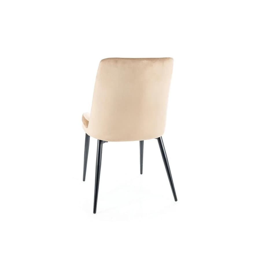 Krzesło tapicerowane KAYLA VELVET beżowe