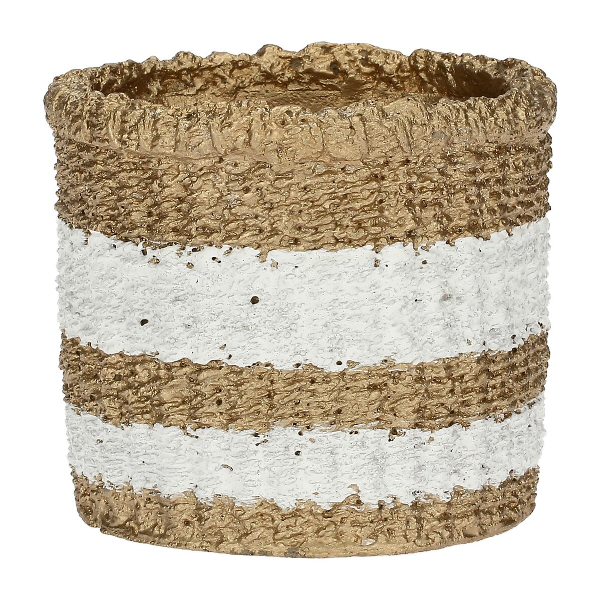 Rustykalna osłonka na doniczkę Pueblo - Beżowy, 13 cm
