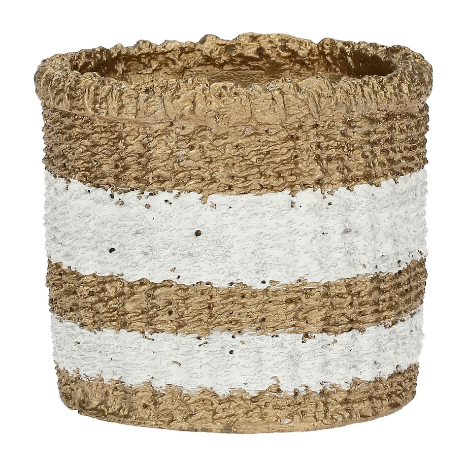 Rustykalna osłonka na doniczkę Pueblo - Beżowy, 13 cm