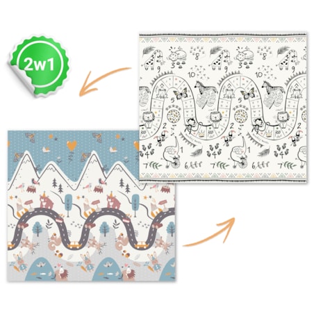 Mata piankowa edukacyjna składana dla dzieci duża 180x200 dywan Nukido