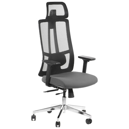 Fotel biurowy AKCENT szary/czarny