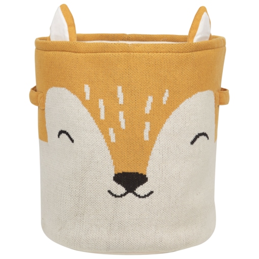 Kosz bawełniany lisek beżowo-pomarańczowy HARRORI