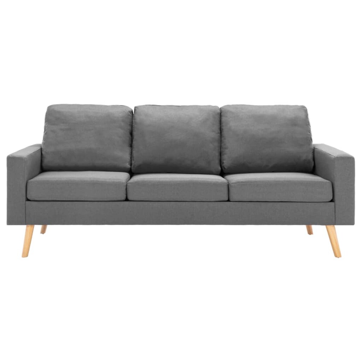 vidaXL 3-osobowa sofa, jasnoszara, tapicerowana tkaniną