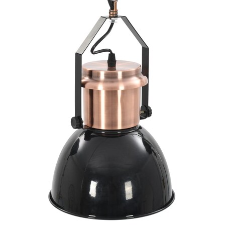 vidaXL Lampy sufitowe, 2 szt., czarne, okrągłe, E27