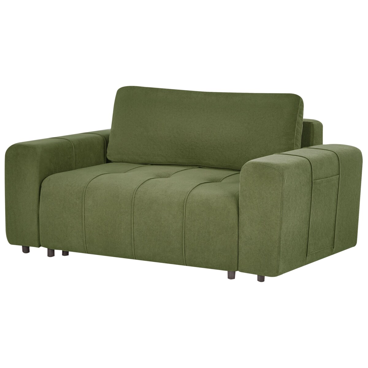 Sofa 2-osobowa rozkładana z pojemnikiem zielona INNVIK