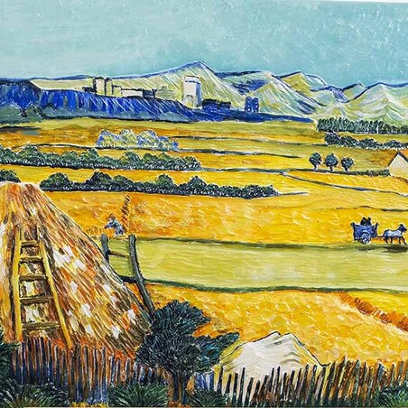 Malowanie 3D - Płaskorzeźba Złociste zboże