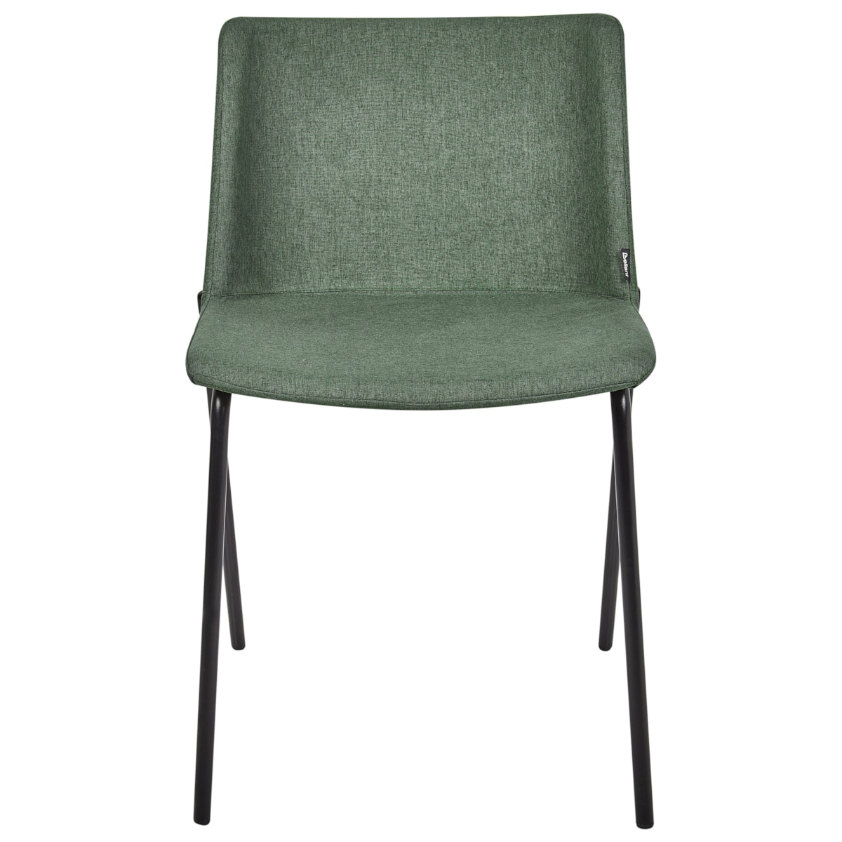 Krzesło do jadalni ESBON Zestaw 2 Tkanina Ciemnozielony
